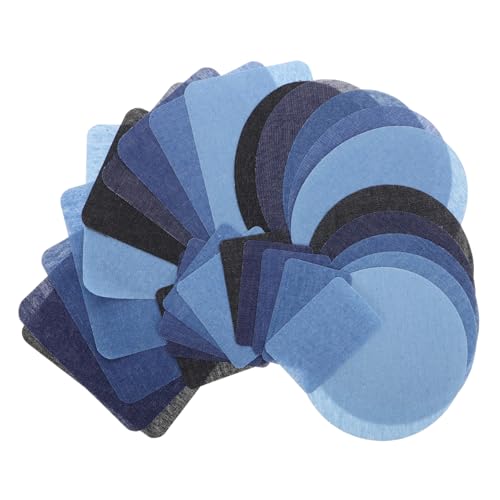 GALPADA 30 Stück Bügelflicken für Jeans Denim Patches zum Aufbügeln für Reparaturen und Dekoration für Jeansarten und Einfache Anwendung ohne Nähen von GALPADA
