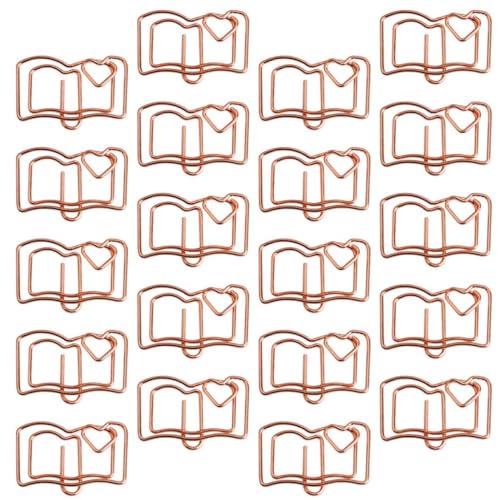 GALPADA 30 Stück Dekorative Büroklammern Roségoldene Design Papierclips für Notizen Bücher und DIY Projekte Praktisch für Büro und Zuhause von GALPADA