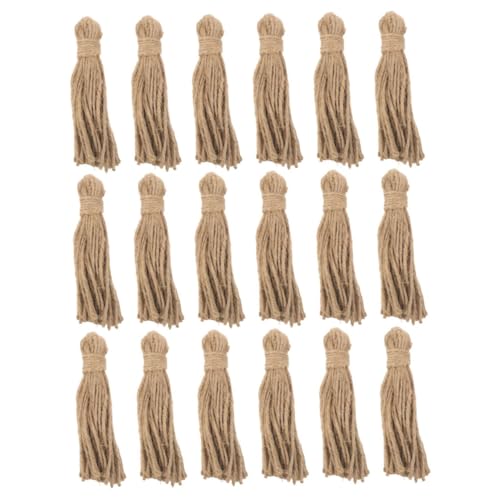 GALPADA 30 Stück Jute Quasten für DIY Weihnachtsdeko Natürliche Juteseile für Holzperlen Girlanden Rustikale Bastelquasten für Dekorationen und Kreative Handwerksprojekte von GALPADA