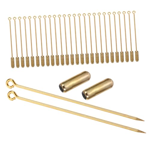 GALPADA 30 Stück Kupfer Broschen Nadeln mit Stopper Austauschbare Sicherheitsnadeln für Hüte Schals und DIY Schmuckaccessoires von GALPADA