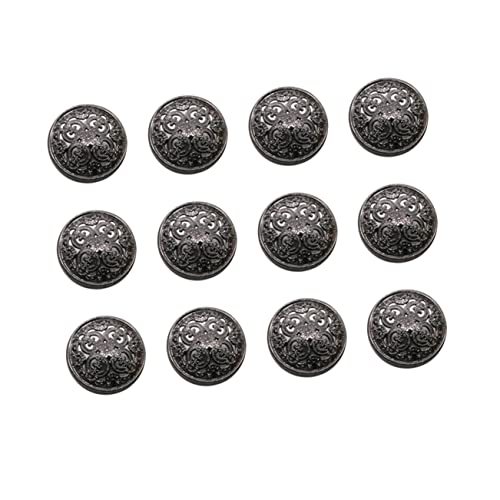 GALPADA 30 Stück Metallknöpfe Handwerk Basteln Klein Verschönern Löcher Antike Knöpfe Nähen Tasten Knopf Knöpfe Für Genäht Druckknöpfe Form Farbig Bastelknöpfe Loch Schwarz von GALPADA