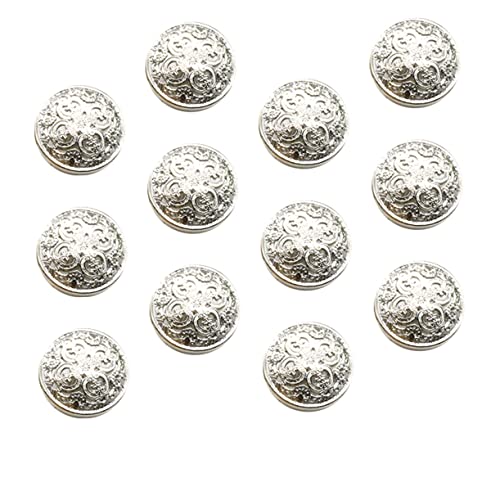 GALPADA 30 Stück Metallknöpfe Nähverschluss Tasten Dekorativer Knopf erhalten hohl Knöpfe silbern Mantelknöpfe aus Metall Zierknöpfe zum Nähen handwerklicher Metallknopf Knopf Schmuck von GALPADA