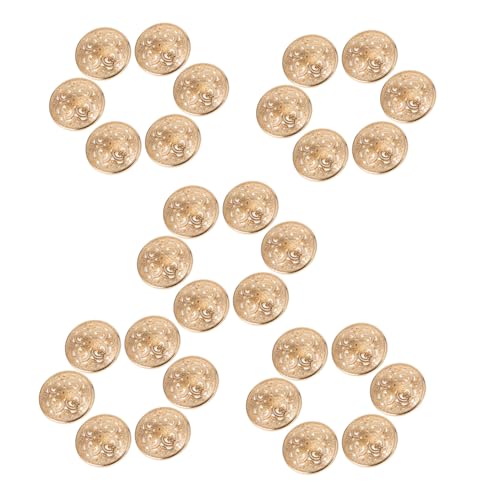 GALPADA 30 Stück Metallknöpfe Tasten Goldknöpfe Farbe Tasteersatz Patchwork Zubehör Anzugknöpfe aus Metall handwerklicher Metallknopf schöner Knopf Knopfherstellung Knopf Handwerk Golden von GALPADA