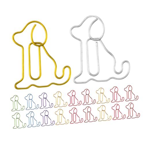 GALPADA 30 Stück Niedliche Hundepapierclips Farbige Dekorative Büroklammern für Hundeliebhaber Praktische Robuste und Langlebige Papierklammern für Büro und Schule von GALPADA