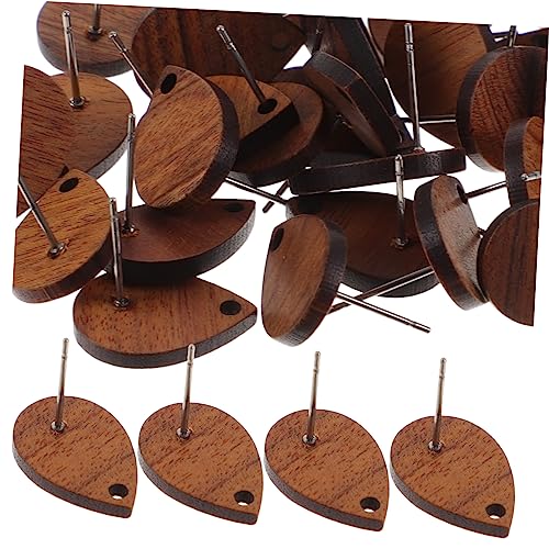 GALPADA 30 Stück Ohrringmaterial groß Schmuck Zucht Basteln Stifte Ohrringe-Zubehör Material für Ohrringe selber machen Ohrring zu finden Ohrring Handwerk Ohrringe Erkenntnisse Holz Kaffee von GALPADA