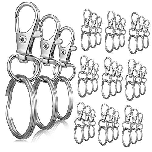 GALPADA Schlüsselbefestigungsset 30-teilig Schlüsselringclips Mit Karabinerschnallen Schlüsselringringe Für Die Schlüsselbundorganisation von GALPADA