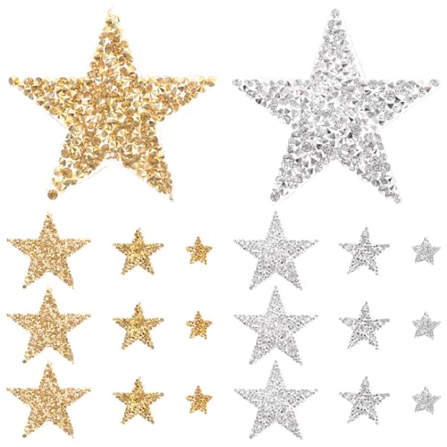 GALPADA 30 Stück Sternförmige Glitzer Patches Bügelbilder für Kleidung DIY Dekoration Silber Gold zum Reparieren und Verschönern von Textilien GALPADA 30 Stück Sternförmige Glitzer Patches Bügelbilder für Kleidung DIY Dekoration Silber Gold zum Reparieren und Verschönern von Textilien von GALPADA
