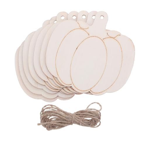 GALPADA 30 Stück Teiliges Blanko Holz Pumpkin Tags Glatte DIY Holzplatten zum Bemalen Leichte Kürbis Dekorationen für Innen und Außenbereich Vielseitige Halloween und Party Bastelartikel von GALPADA