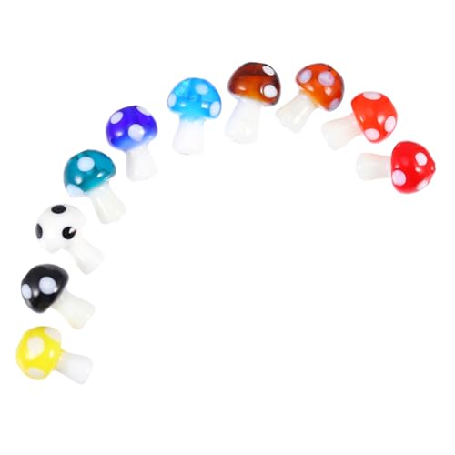 GALPADA 30 Stück Teiliges Bunte Pilz Glasperlen für Schmuckherstellung DIY Armbänder Ohrringe Halsketten Kreative Bastelperlen Kleine Perlen für Handgefertigte Accessoires von GALPADA