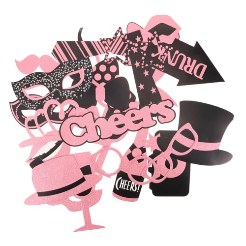 GALPADA 30 Stück Teiliges Party Foto Booth Props aus Glitzernde Schwarze und Goldene Requisiten für Hochzeit Geburtstag Silvesterfeier Klebepunkte und Holzstäbe Leicht und Langlebig GALPADA 30 Stück Teiliges Party Foto Booth Props aus Glitzernde Schwarze und Goldene Requisiten für Hochzeit Geburtstag Silvesterfeier Klebepunkte und Holzstäbe Leicht und Langlebig von GALPADA