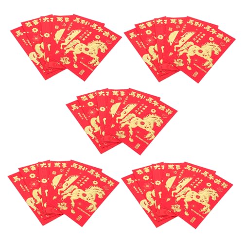 GALPADA 30 Stück Teiliges Rote Umschläge mit Prägung Traditionelle Chinesische Frühlingsfest Umschläge für Geldgeschenke Lunar Year Supplies für Jahr Des Pferdes Kreative Hong Bao für GALPADA 30 Stück Teiliges Rote Umschläge mit Prägung Traditionelle Chinesische Frühlingsfest Umschläge für Geldgeschenke Lunar Year Supplies für Jahr Des Pferdes Kreative Hong Bao für von GALPADA