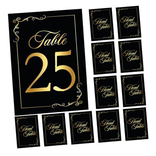 GALPADA 30 Stück Teiliges Tischkarten aus Papierboard Beidseitig Bedruckte Tischnummern mit Schwarzer Goldprägung Platznummerierung für Hochzeitsfeiern und Bankette Praktische Dekoration GALPADA 30 Stück Teiliges Tischkarten aus Papierboard Beidseitig Bedruckte Tischnummern mit Schwarzer Goldprägung Platznummerierung für Hochzeitsfeiern und Bankette Praktische Dekoration von GALPADA