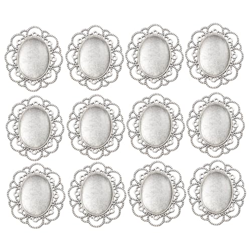 GALPADA 30 Stück Teiliges Vintage Broschen Basis aus Legierung mit Glasdomes DIY Broschen Rohlinge für Personalisierte Schmuckherstellung als für Bastelfans von GALPADA