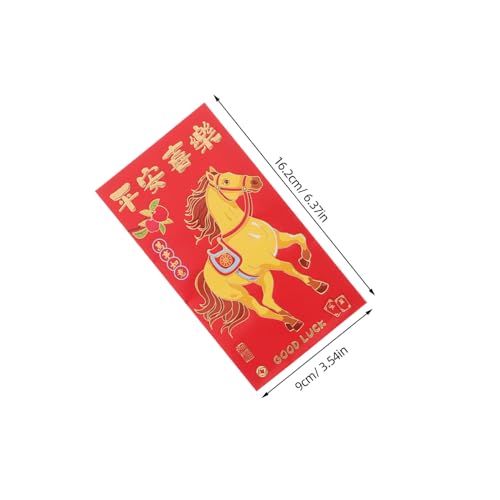 GALPADA 300 Stk. Rote Umschläge Jahr Des Pferdes Hongbao mit Kreativen Mustern für Chinesisches Neujahr Festliche Geldgeschenke für Familie Firmenfeiern und Geburtstage GALPADA 300 Stk. Rote Umschläge Jahr Des Pferdes Hongbao mit Kreativen Mustern für Chinesisches Neujahr Festliche Geldgeschenke für Familie Firmenfeiern und Geburtstage von GALPADA