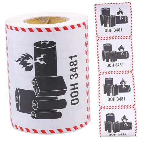 GALPADA 300 Stück Lithium batterie Warnetiketten Selbstklebend Widerstandsfähige Klebeetiketten für Sicheren Transport und Versand von Lithium ionen batterien Gefahrgutaufkleber für GALPADA 300 Stück Lithium batterie Warnetiketten Selbstklebend Widerstandsfähige Klebeetiketten für Sicheren Transport und Versand von Lithium ionen batterien Gefahrgutaufkleber für von GALPADA