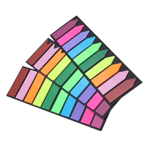 GALPADA 300Stücke Selbstklebende Index Tabs Farbige Buchmarkierer Praktische Lesezeichen für Schule und Büro Wasserfest und Wiederverwendbar Fischschwanz von GALPADA