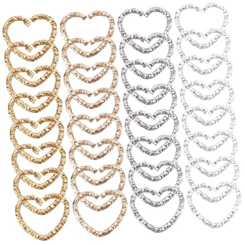 GALPADA 320 Stück Herzförmige Metallringe zum Basteln Schmuckherstellung Filigrane Charm Verbindungsringe für Halsketten Armbänder Schlüsselanhänger DIY Accessoires von GALPADA