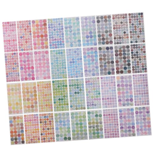 GALPADA 36 Blatt Punktaufkleber Selbstklebend Kleine Farbige Dot Sticker für Etiketten Klassifizierung und Dekoration im Haushalt Schule Büro von GALPADA