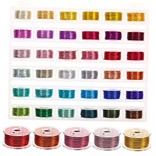 GALPADA 36 Rollen Metallic Stickgarn Farben Verschleißfestes Nähgarn für Diy und Handarbeiten für Stickerei und Kreuzstich Hochwertiges Nähzubehör GALPADA 36 Rollen Metallic Stickgarn Farben Verschleißfestes Nähgarn für Diy und Handarbeiten für Stickerei und Kreuzstich Hochwertiges Nähzubehör von GALPADA