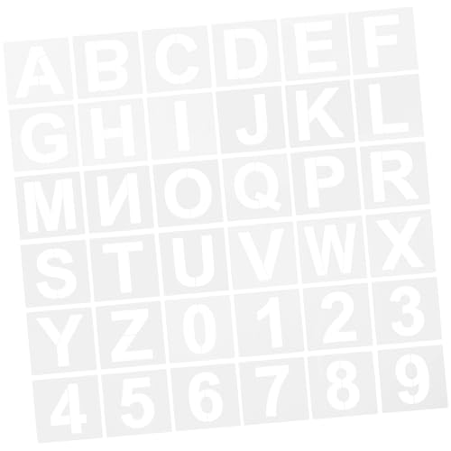 GALPADA 36 Stück Teiliges Buchstaben Schablonen aus Waschbarem Pet Kunststoff Wiederverwendbare Malvorlagen für DIY Wand Holzkunst Dünne Langlebige Schablonen für Präzises Beschriften und GALPADA 36 Stück Teiliges Buchstaben Schablonen aus Waschbarem Pet Kunststoff Wiederverwendbare Malvorlagen für DIY Wand Holzkunst Dünne Langlebige Schablonen für Präzises Beschriften und von GALPADA