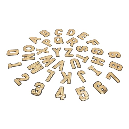 GALPADA 36 Stück Teiliges Bügelbuchstaben Patches Dekorative Aufnäher für DIY Kleidung Aufbügeln und Reparatur Strapazierfähigem Material für Kreative Projekte von GALPADA