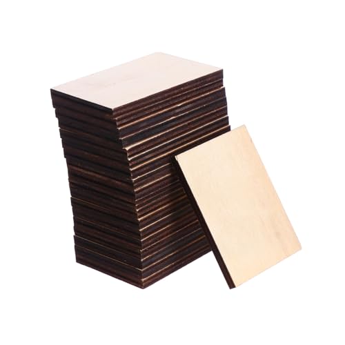 GALPADA 36 Stück Teiliges DIY holzdekor Robuste Unbehandelte Rechteckige Holzstücke Vielseitig Bemalbar und Schnitzbar für Bastelprojekte Hochzeiten und Kreative Dekorationen von GALPADA