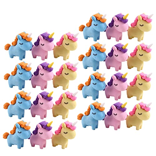 GALPADA 36 Stück Teiliges Kawaii Radiergummis Einhorn Praktische Mini Radierer für Bunte Niedliche Schulpreise und Geburtstagsmitgebsel für Junge Mädchen Sicher und Langlebig von GALPADA