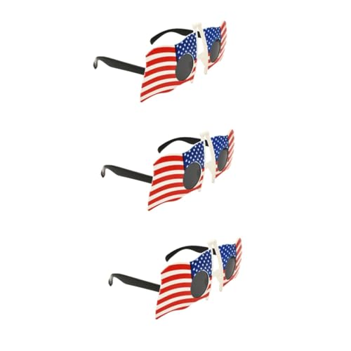 GALPADA 3St Brillen für Maskerade fasching zubehör faschingsaccessoires party brillen party assecoires schnapsgläser US-Flaggenbrille amerikanische flagge brille Abschlussball Kleidung von GALPADA