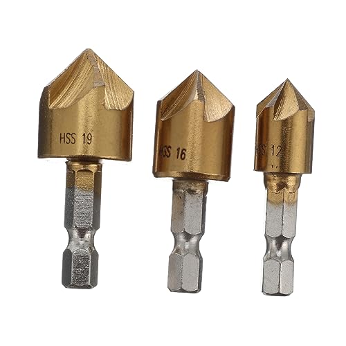 GALPADA 3Stücke Teiliges von Hochleistungsfähigen Stahl Fünf Kanten Fasenschneidern Geeignet für Metallbearbeitung Einfache Handhabung und Vielseitige Anwendungen GALPADA 3Stücke Teiliges von Hochleistungsfähigen Stahl Fünf Kanten Fasenschneidern Geeignet für Metallbearbeitung Einfache Handhabung und Vielseitige Anwendungen von GALPADA