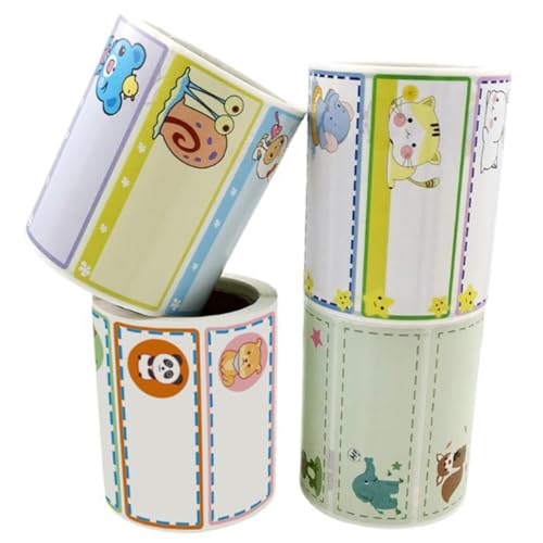 GALPADA 4 Rollen Selbstklebende Namensetiketten für Niedlichen Cartoon motiven Wasserfest Beschreibbar für Kindergarten Schule Tagesstätte und Lunchboxen Vielseitig und Einfach GALPADA 4 Rollen Selbstklebende Namensetiketten für Niedlichen Cartoon motiven Wasserfest Beschreibbar für Kindergarten Schule Tagesstätte und Lunchboxen Vielseitig und Einfach von GALPADA