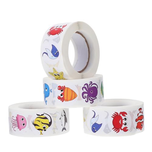 GALPADA 4 Rollen Selbstklebende Tier Sticker Dekorative Belohnungsaufkleber für Vielseitige Siegel aufkleber für Geschenkverpackungen Partydeko und Schulbedarf GALPADA 4 Rollen Selbstklebende Tier Sticker Dekorative Belohnungsaufkleber für Vielseitige Siegel aufkleber für Geschenkverpackungen Partydeko und Schulbedarf von GALPADA