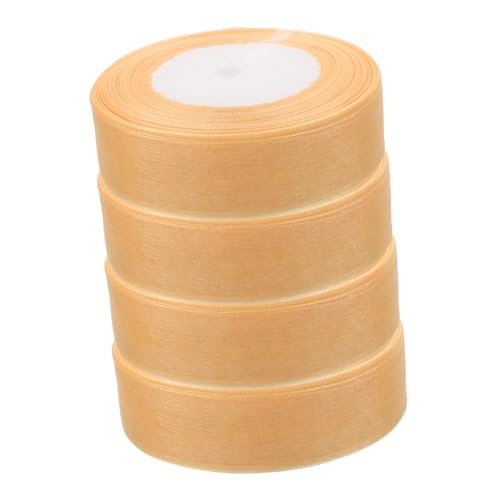 GALPADA 4 Rollen Transparente Chiffonband Schleifenband für Geschenkverpackung und Blumenarrangements Vielseitiges Diy Bastelband für Hochzeits und Partydekorationen von GALPADA