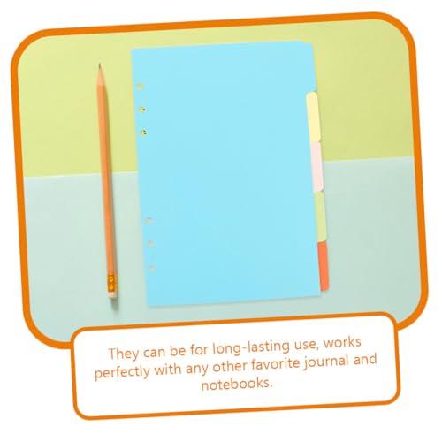 GALPADA 4 Sätze Binder Trenner Index Register Tabs Abnehmbar Notizbuch Trennblätter für Ordner Notizblock Organisation Büro Schule von GALPADA