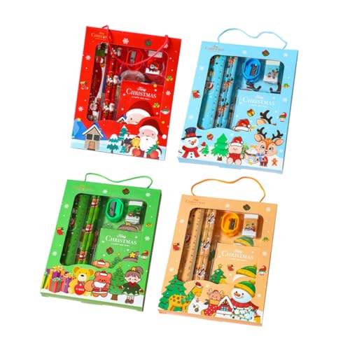 GALPADA 4 Sätze Teiliges Weihnachts Schreibwaren mit Stiften im Weihnachtsstil Kugelschreiber und Bleistiften mit Festlichen Motiven als für Schüler und Studenten Praktische und Tragbare GALPADA 4 Sätze Teiliges Weihnachts Schreibwaren mit Stiften im Weihnachtsstil Kugelschreiber und Bleistiften mit Festlichen Motiven als für Schüler und Studenten Praktische und Tragbare von GALPADA