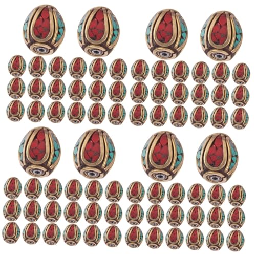 GALPADA 4 Sätze Tibetische Spacer Perlen Messing Handgefertigte Buddha Lochperlen Für Diy Schmuckherstellung Grüner Türkis Abstandshalter Für Armbänder Und Schlüsselanhänger 20 Stück * 4 GALPADA 4 Sätze Tibetische Spacer Perlen Messing Handgefertigte Buddha Lochperlen Für Diy Schmuckherstellung Grüner Türkis Abstandshalter Für Armbänder Und Schlüsselanhänger 20 Stück * 4 von GALPADA