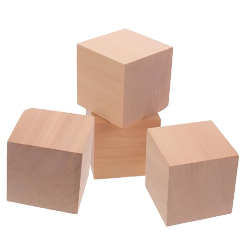 GALPADA 4 Stck Unbehandelte Holzklötze Quadratische Holzbausteine mit Glatter Oberfläche Sicher und für DIY Basteln Malen Holzdeko Holzbausteine GALPADA 4 Stck Unbehandelte Holzklötze Quadratische Holzbausteine mit Glatter Oberfläche Sicher und für DIY Basteln Malen Holzdeko Holzbausteine von GALPADA