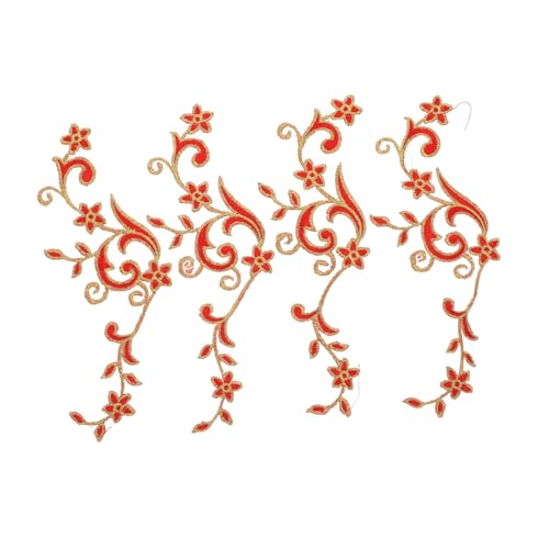 GALPADA 4 Stück Bestickte Blumen Aufnäher Rot Selbstklebende Stickerei Patches zum Aufnähen Applikationen für Kleidung DIY Nähzubehör für Vielseitige Stoffe Dekoration für Kleidung und GALPADA 4 Stück Bestickte Blumen Aufnäher Rot Selbstklebende Stickerei Patches zum Aufnähen Applikationen für Kleidung DIY Nähzubehör für Vielseitige Stoffe Dekoration für Kleidung und von GALPADA