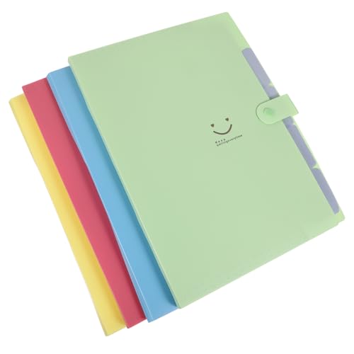 GALPADA 4 Stück Fächermappen mit Beschriftbaren Registertaschen Robuster Kunststoff Ordner für Dokumentenorganisation Vielseitiger Organizer für Büro Schule Zuhause und Reisen von GALPADA