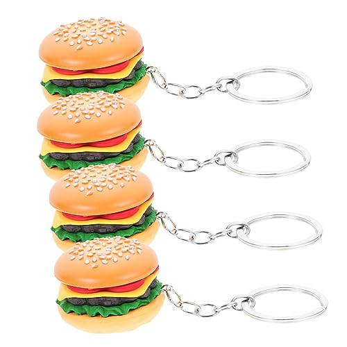 GALPADA 4 Stück Hamburger Schlüsselanhänger Niedliche Fast Food Anhänger aus Langlebigem Material Dekoration für Taschen und Rucksäcke Süßes für Burgerliebhaber GALPADA 4 Stück Hamburger Schlüsselanhänger Niedliche Fast Food Anhänger aus Langlebigem Material Dekoration für Taschen und Rucksäcke Süßes für Burgerliebhaber von GALPADA