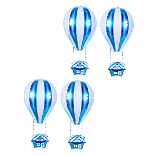 GALPADA 4 Stück Heißluftballon Dekoration Geformte Luftballon Dekorationen 4 Heißluftballons Heißluftballon Mittelstück Party Durchsichtige Heißluftballons Geburtstagsfolienballons von GALPADA
