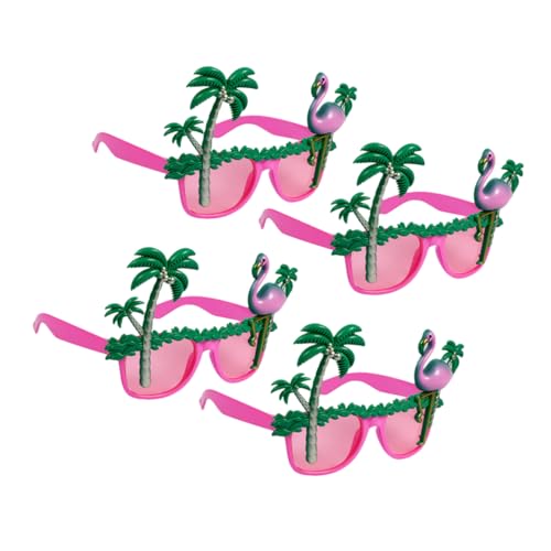 GALPADA 4 Stück Lustige Hawaii Sonnenbrillen mit Flamingo und Kokosbaum Originelle Partybrillen für Sommerstrand Luau Poolfeier Zubehör GALPADA 4 Stück Lustige Hawaii Sonnenbrillen mit Flamingo und Kokosbaum Originelle Partybrillen für Sommerstrand Luau Poolfeier Zubehör von GALPADA