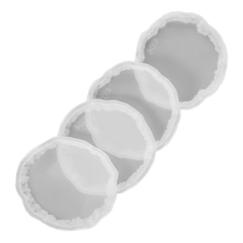 GALPADA 4 Stück Silicone Untersetzer Formen Teiliges Gießform für DIY Bastelprojekte Epoxidharzgeeignet Langlebig und Einfach zu Entformen für Tischdekorationen von GALPADA