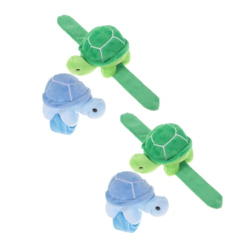GALPADA 4 Stück Süße Schildkröten Themen Slap Armbänder Weiche Stofftiere Handgelenkband für und Partys für Erwachsene von GALPADA