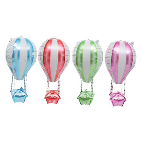 GALPADA 4 Stück Teiliges Aluminium Folienballons in Hot Air Ballon Form Langlebig Elastisch Leichte Party Deko für Kindergeburtstag Hochzeit Indoor und Outdoor Nutzung Farbenfroh GALPADA 4 Stück Teiliges Aluminium Folienballons in Hot Air Ballon Form Langlebig Elastisch Leichte Party Deko für Kindergeburtstag Hochzeit Indoor und Outdoor Nutzung Farbenfroh von GALPADA