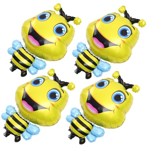 GALPADA 4 Stück Teiliges Aufblasbare Folienballons Bienenform Kindergeburtstag Party Deko Cartoon Tier Luftballons Metallic Aluminiumfolie für Innen und Außen GALPADA 4 Stück Teiliges Aufblasbare Folienballons Bienenform Kindergeburtstag Party Deko Cartoon Tier Luftballons Metallic Aluminiumfolie für Innen und Außen von GALPADA