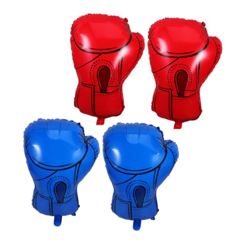 GALPADA 4 Stück Teiliges Boxhandschuh Luftballon Aufblasbar Hohe Elastizität Wrestling Motto Party Dekorationen für Jungen Geburtstag Leicht Tragbar für Innen und Außenbereich Geeignet von GALPADA