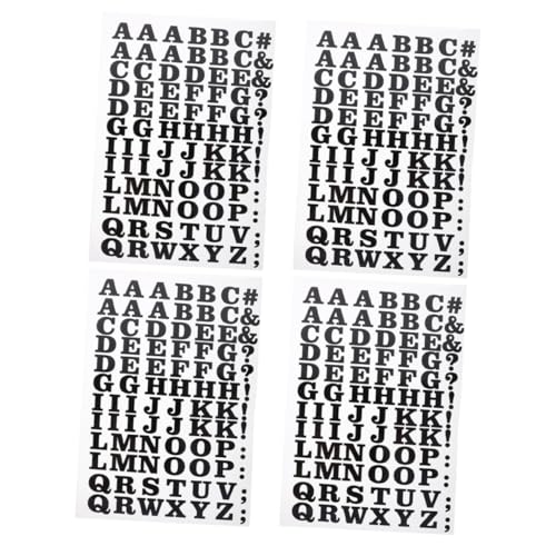 GALPADA 4 Stück Teiliges Heat Transfer Vinyl mit Bügelbuchstaben und Symbolen Hitzebeständige Stoff Applikationen für DIY Kleidung Selbstklebende Textilaufkleber für T Shirts Hüte und Mehr von GALPADA