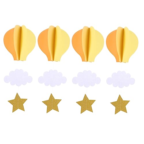 GALPADA 4 Stück Teiliges Heißluftballon Sonnenorange Hängend für Shower Hochzeit Geburtstag Kinderzimmer Party Feier GALPADA 4 Stück Teiliges Heißluftballon Sonnenorange Hängend für Shower Hochzeit Geburtstag Kinderzimmer Party Feier von GALPADA