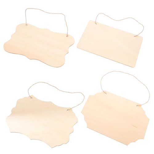 GALPADA 4 Stück Teiliges Holzschilder zum Basteln Unbehandelte Holztafeln für DIY Haustier Türschild Robuste Holzplatten Blanko Holzornamente für Handgeschriebene Dekoration Langlebig und GALPADA 4 Stück Teiliges Holzschilder zum Basteln Unbehandelte Holztafeln für DIY Haustier Türschild Robuste Holzplatten Blanko Holzornamente für Handgeschriebene Dekoration Langlebig und von GALPADA