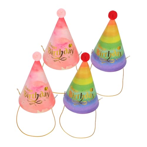 GALPADA 4 Stück Teiliges Partyhüte Bunte Geburtstagsmützen Farbenfrohe Papierhüte für Kindergeburtstag Festival Feier Dekorative Partyaccessoires GALPADA 4 Stück Teiliges Partyhüte Bunte Geburtstagsmützen Farbenfrohe Papierhüte für Kindergeburtstag Festival Feier Dekorative Partyaccessoires von GALPADA
